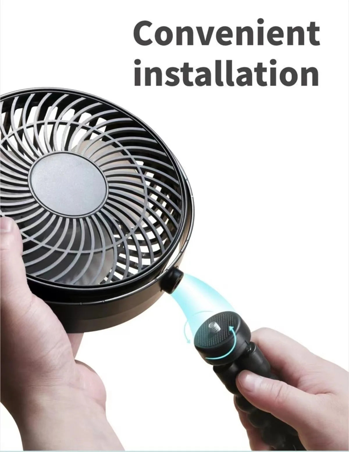Baby 3 Speeds Stroller Mini Fan With Light Portable USB Charging Fan Mobile Phone Holder Stroller Accessories Baby Newborn Items
